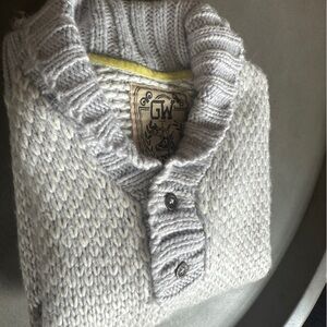 Kanz Light Gray, Soft Kids/Boys Cardigan Sweater - Size 6Y